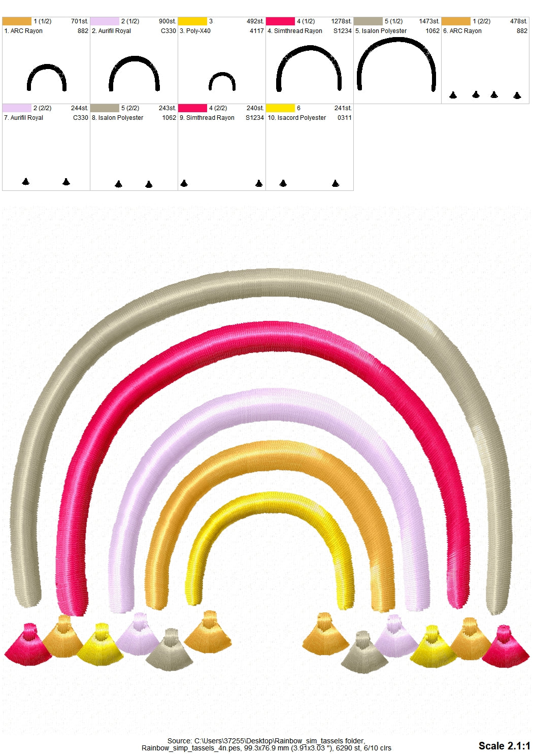 Boho Fringed Rainbow