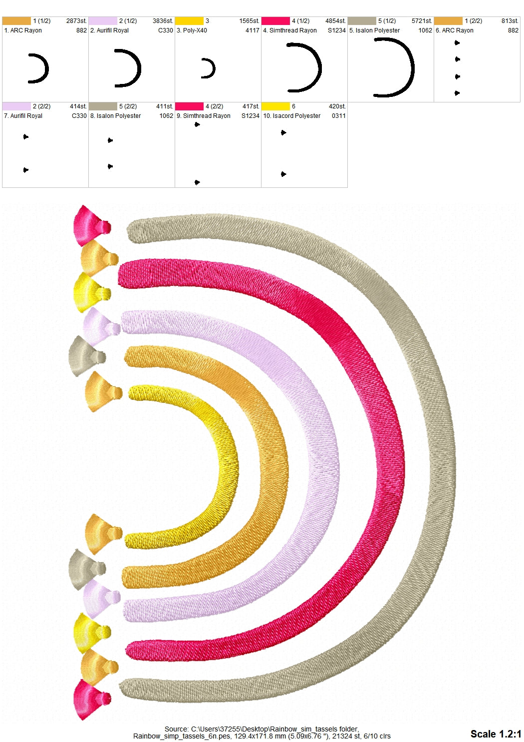 Boho Fringed Rainbow