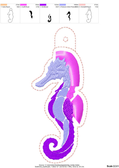 Fringed Seahorse Keychain