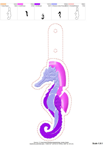 Fringed Seahorse Keychain