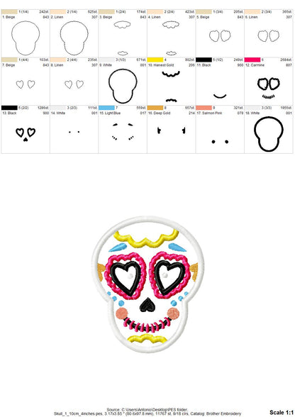 Sugar Skull Set of 3