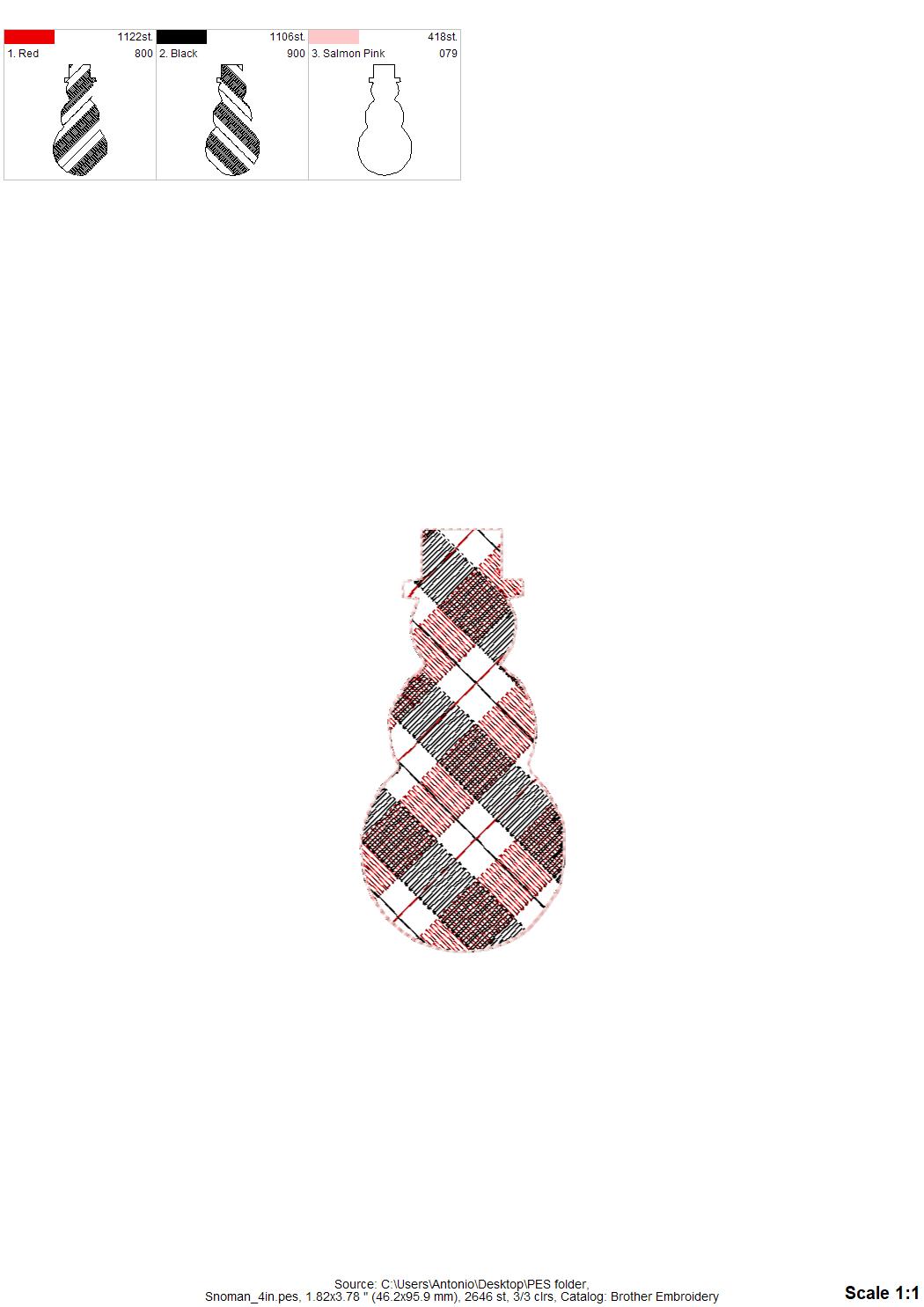 Plaid Christmas Tree Ornament Set