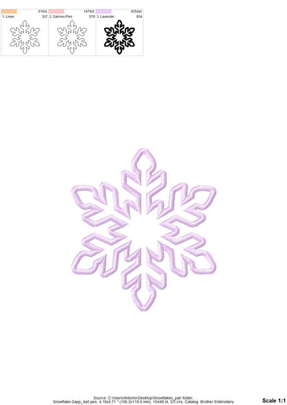 Snowflake Applique Set of 2