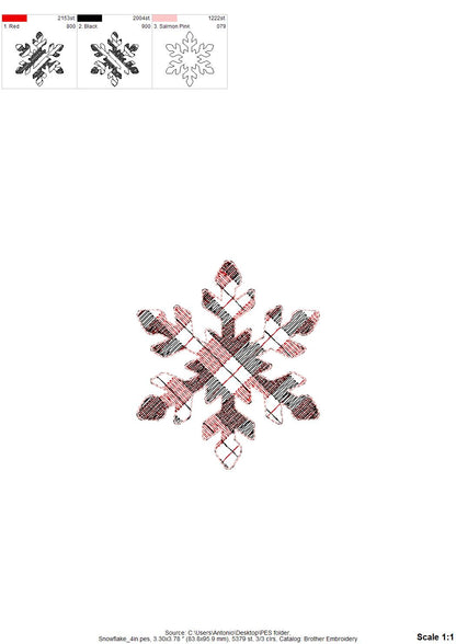 Plaid Christmas Tree Ornament Set