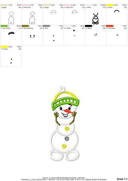 Snowman Set of 5 types