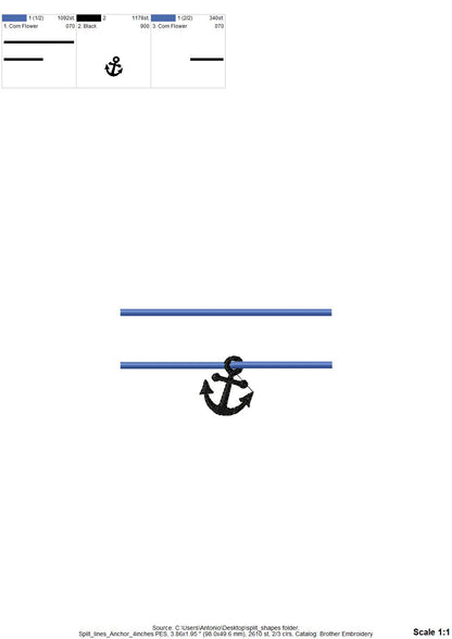 Nautical Ship wheel and anchor 2 types – Boy embroidery design by Artapli