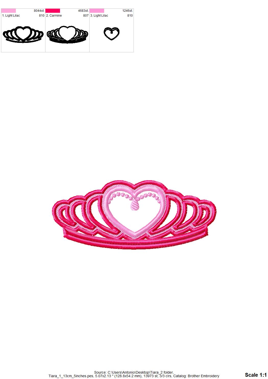 Princess Tiara Crown Set of 2