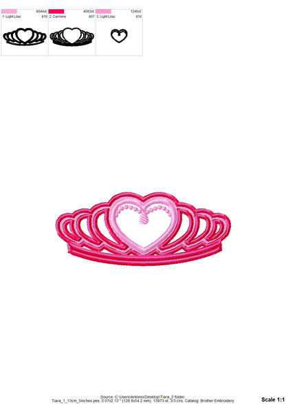 Princess Tiara Crown Set of 2