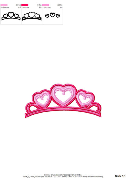 Princess Tiara Crown Set of 2