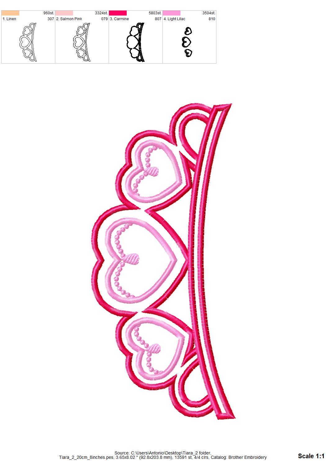 Princess Tiara Crown Set of 2