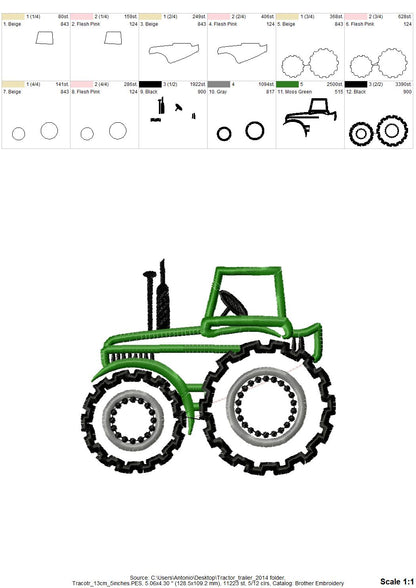Farm Tractor and Trailer