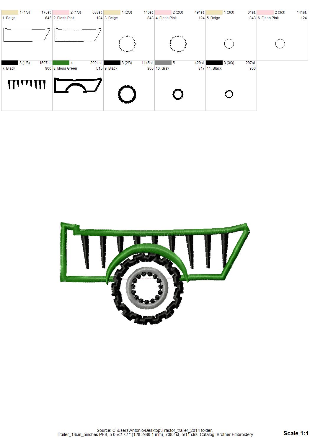 Farm Tractor and Trailer