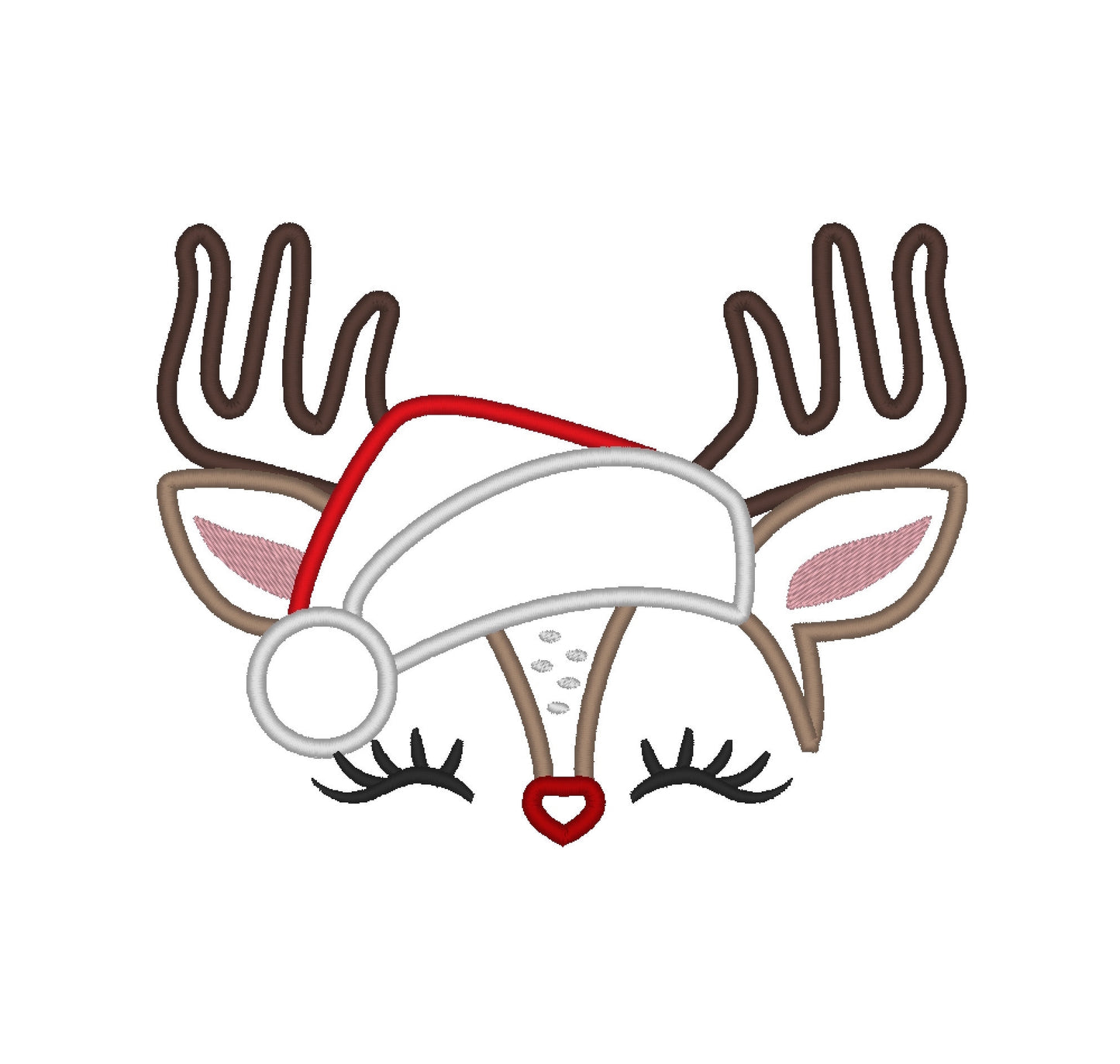 Christmas Deer with Santa Hat