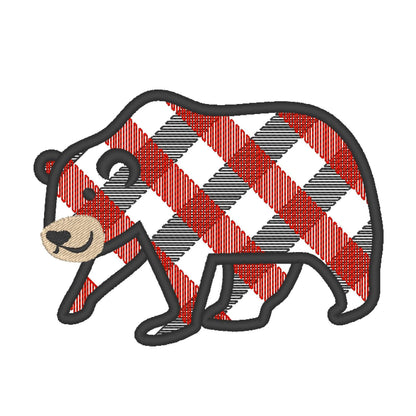 Gingham Plaid Bear