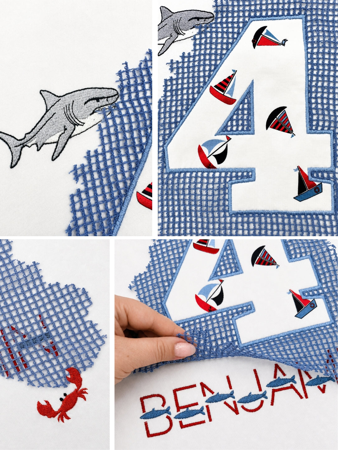 Ocean-Themed Boy Birthday Number Shirt Bundle