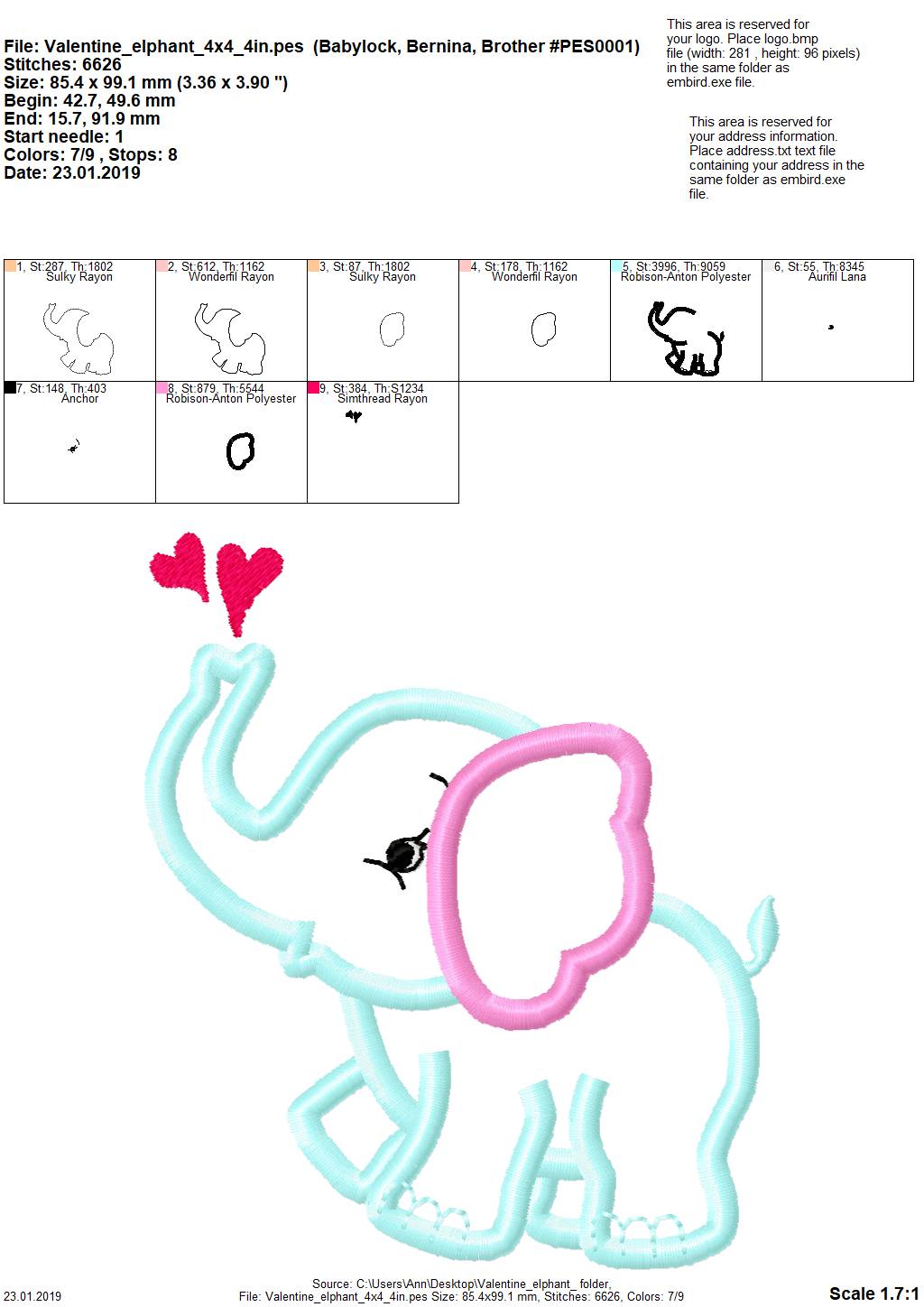 Elephant with Heart Splashes