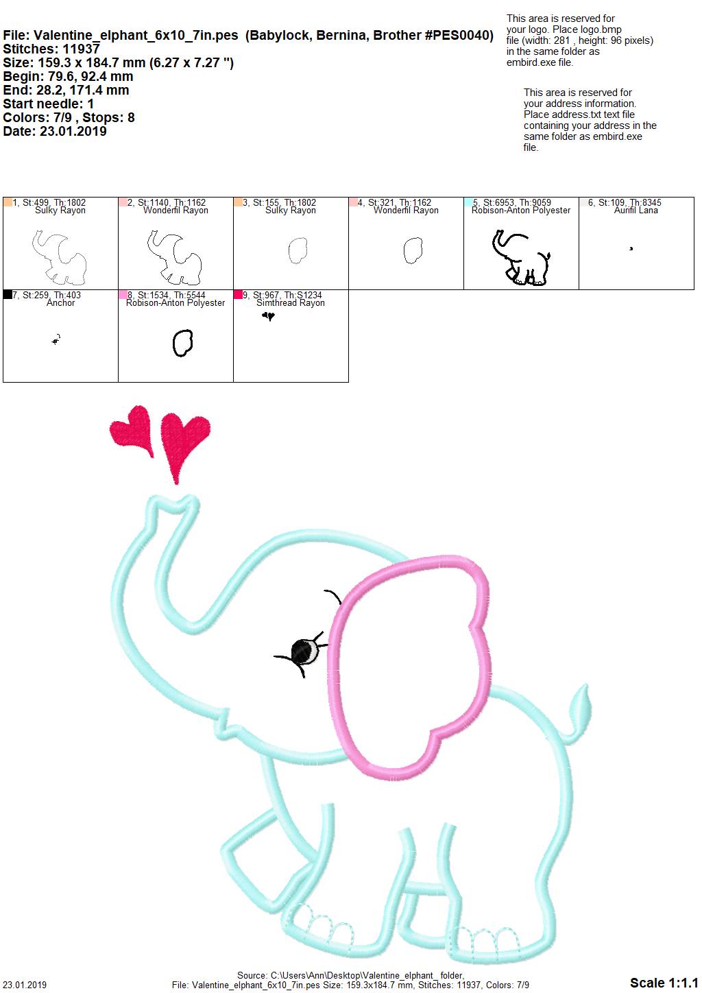 Elephant with Heart Splashes