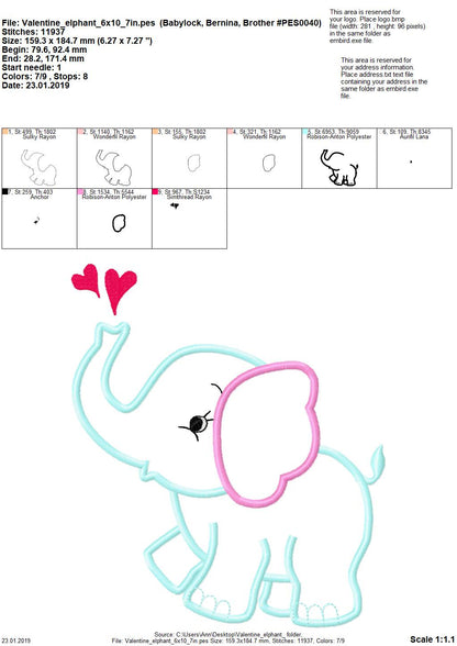 Elephant with Heart Splashes