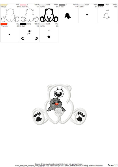 Polar Bear with Penguin