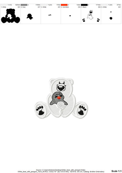 Polar Bear with Penguin