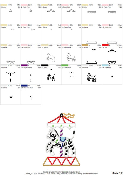 Carousel Set of 6 animal