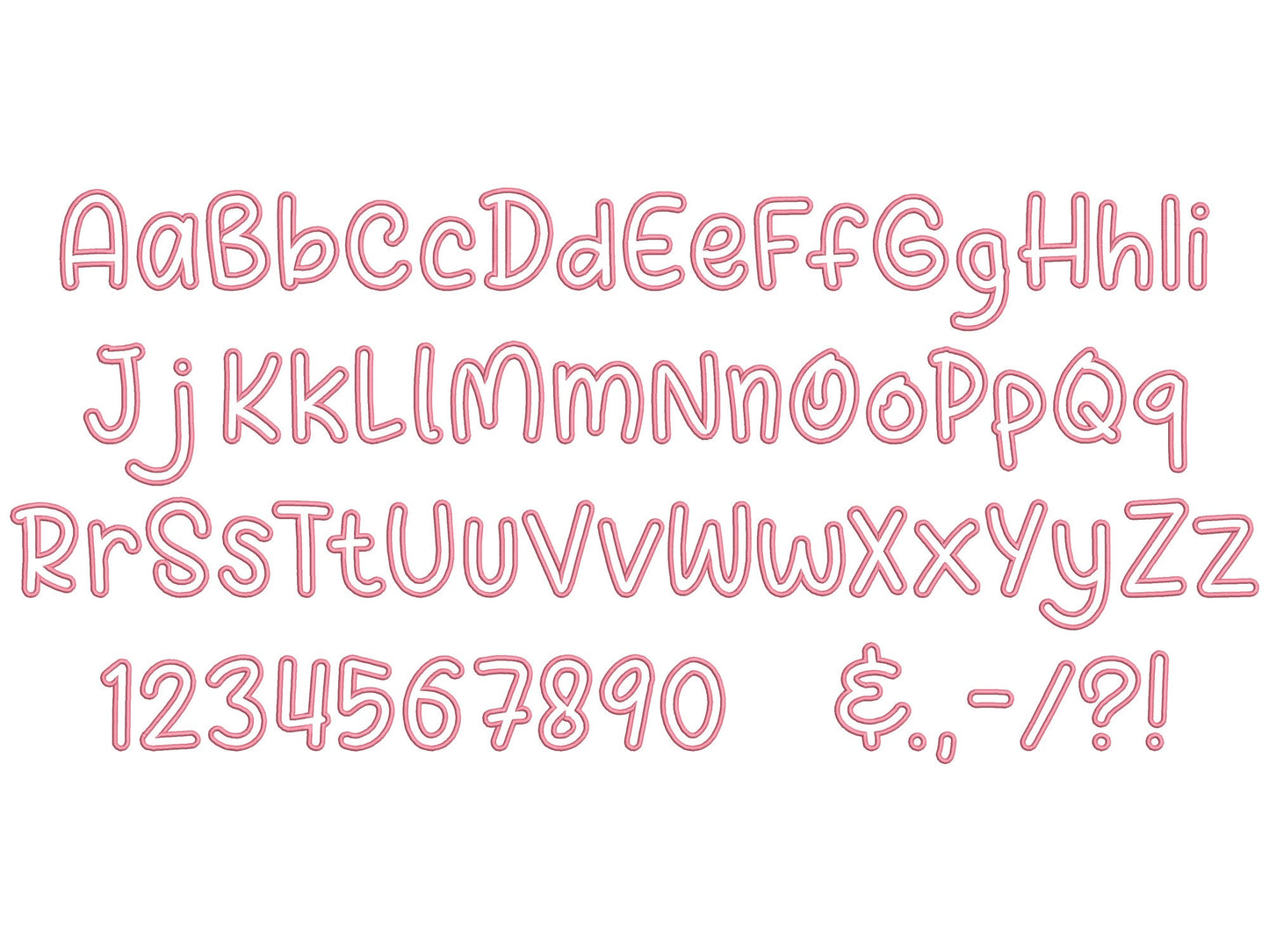 Cute Monogram Font Applique