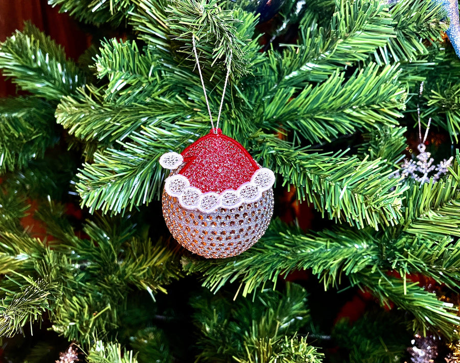 Christmas Tree Ornament Santa Hat Charm FSL