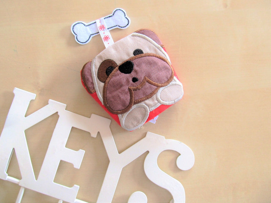 Peeking Bulldog Key Case ITH