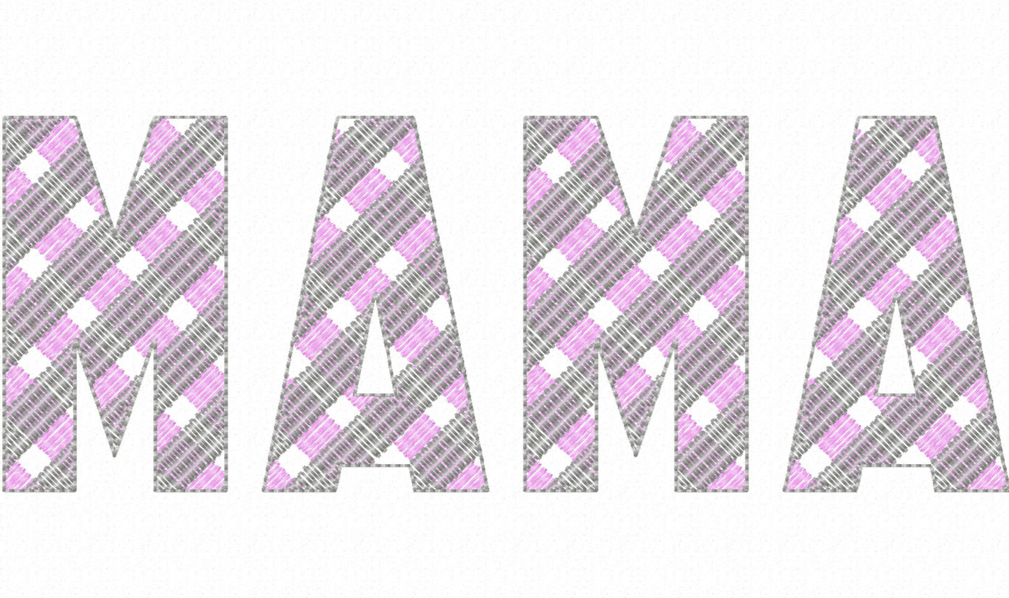 Gingham Block Athletic Varsity Font