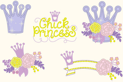 Sparkling shabby chick princess crown floral crown collection Girl