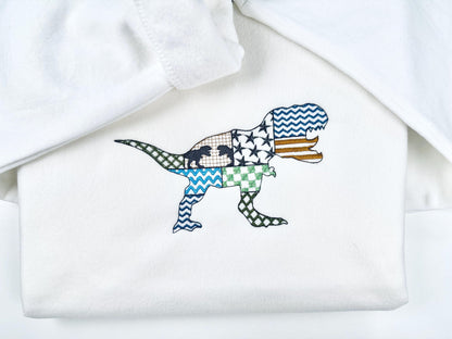 Patchwork Patterned T-Rex Dinosaur