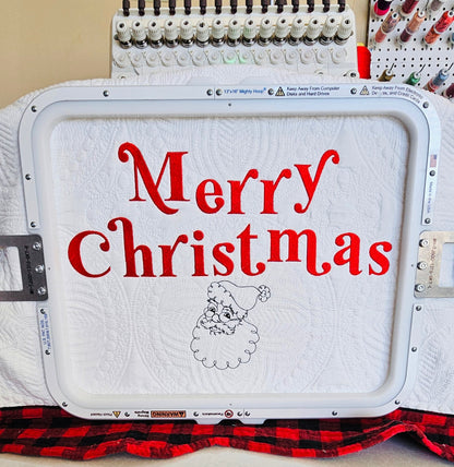 Vintage Retro Holly Jolly Fill Stitch Font