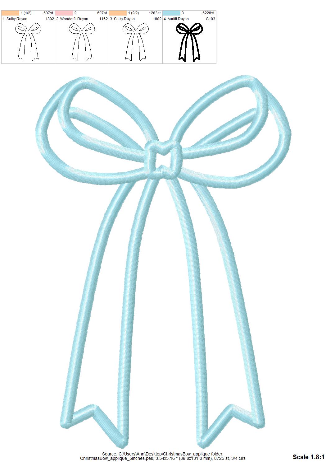 Classic Side Seam Bow Applique