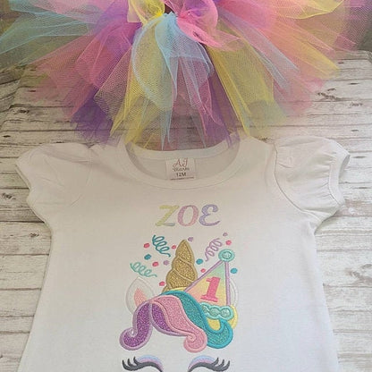 Festive Unicorn Birthday Number 7