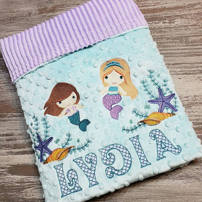 Light Stitch 2-Color Mermaid Font