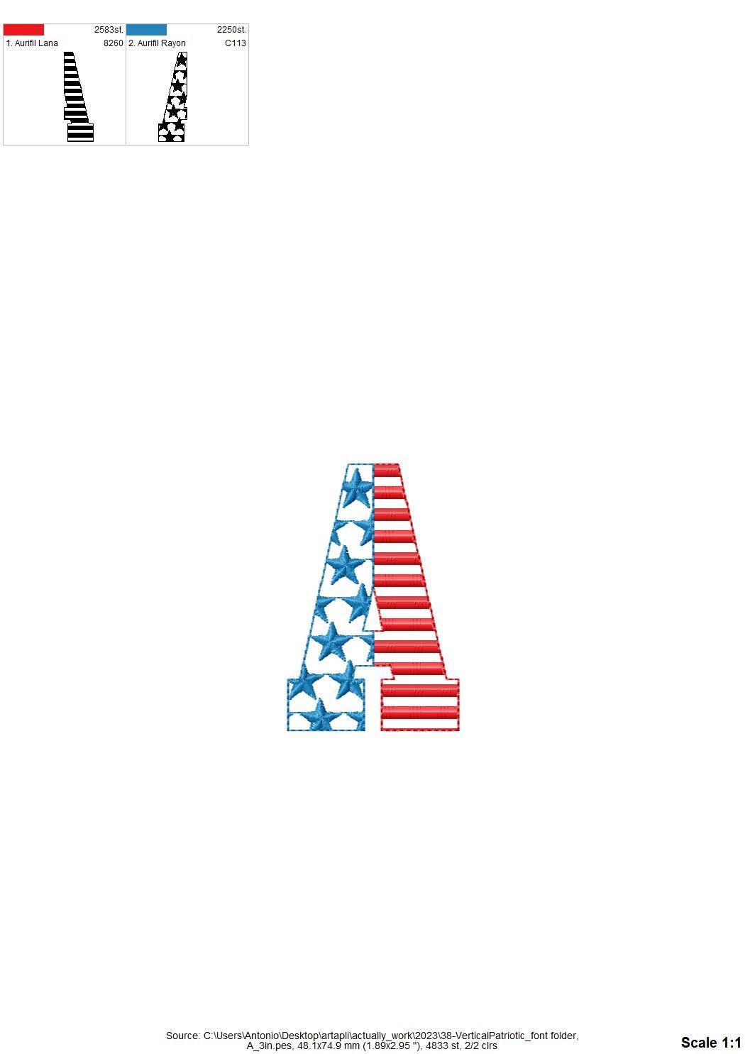 Patriotic Block Font Stars And Stripes