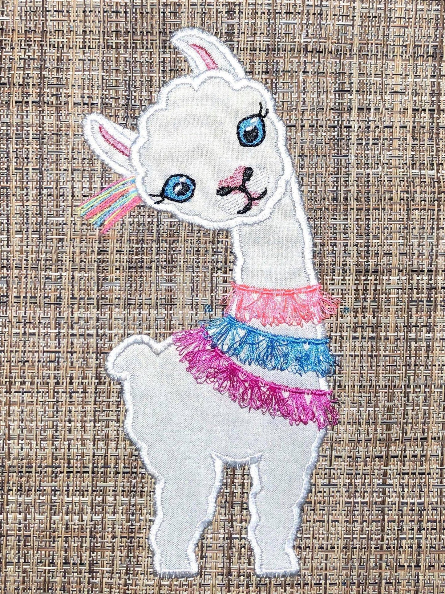 Llama Alpaca Applique Fringed Tassels