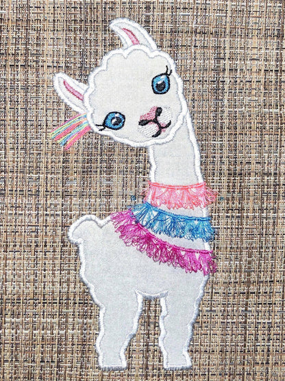 Llama Alpaca Applique Fringed Tassels