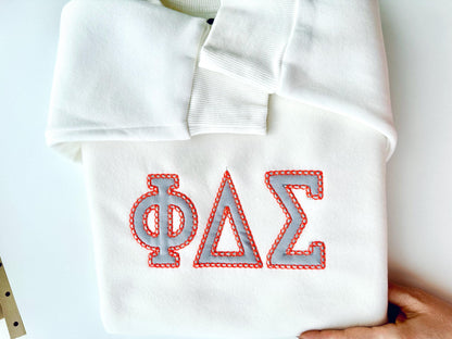 Big Sororities Greek Font Applique