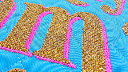 Vintage Glitter HTV vinyl Font