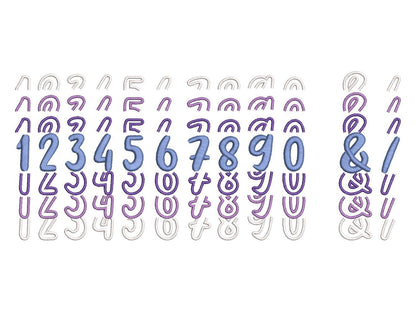 Stacked Satin Stitch Fancy Font