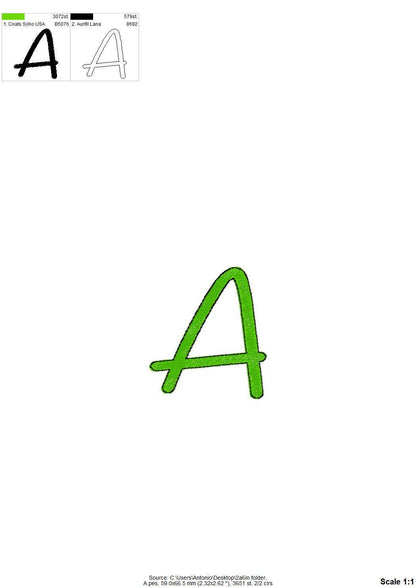 Fill Stitch Handwritten Script Font