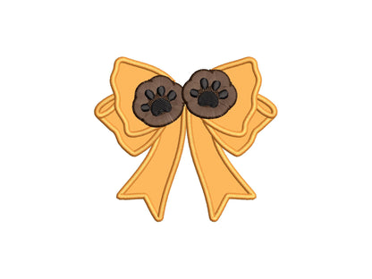 Fringed Puppy Paws and Bow