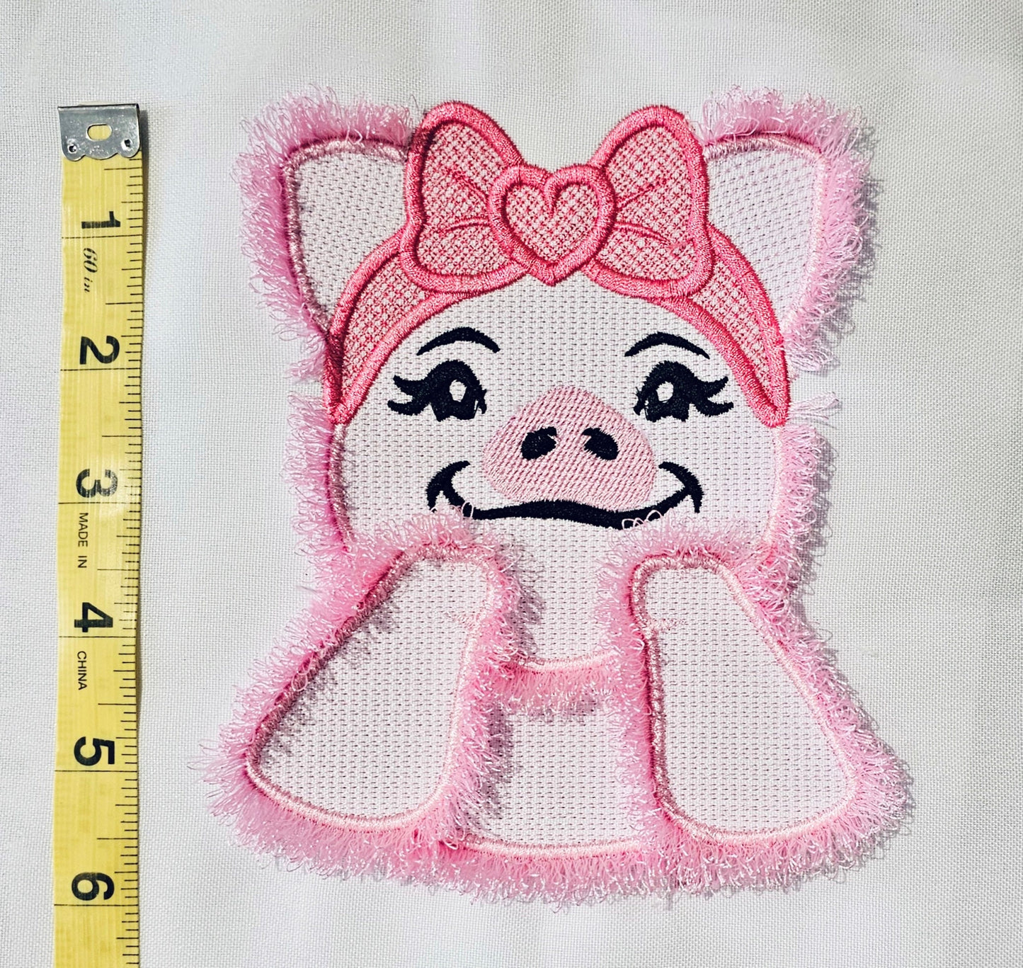 Cute Little Fringed Pig Piggie Piggy