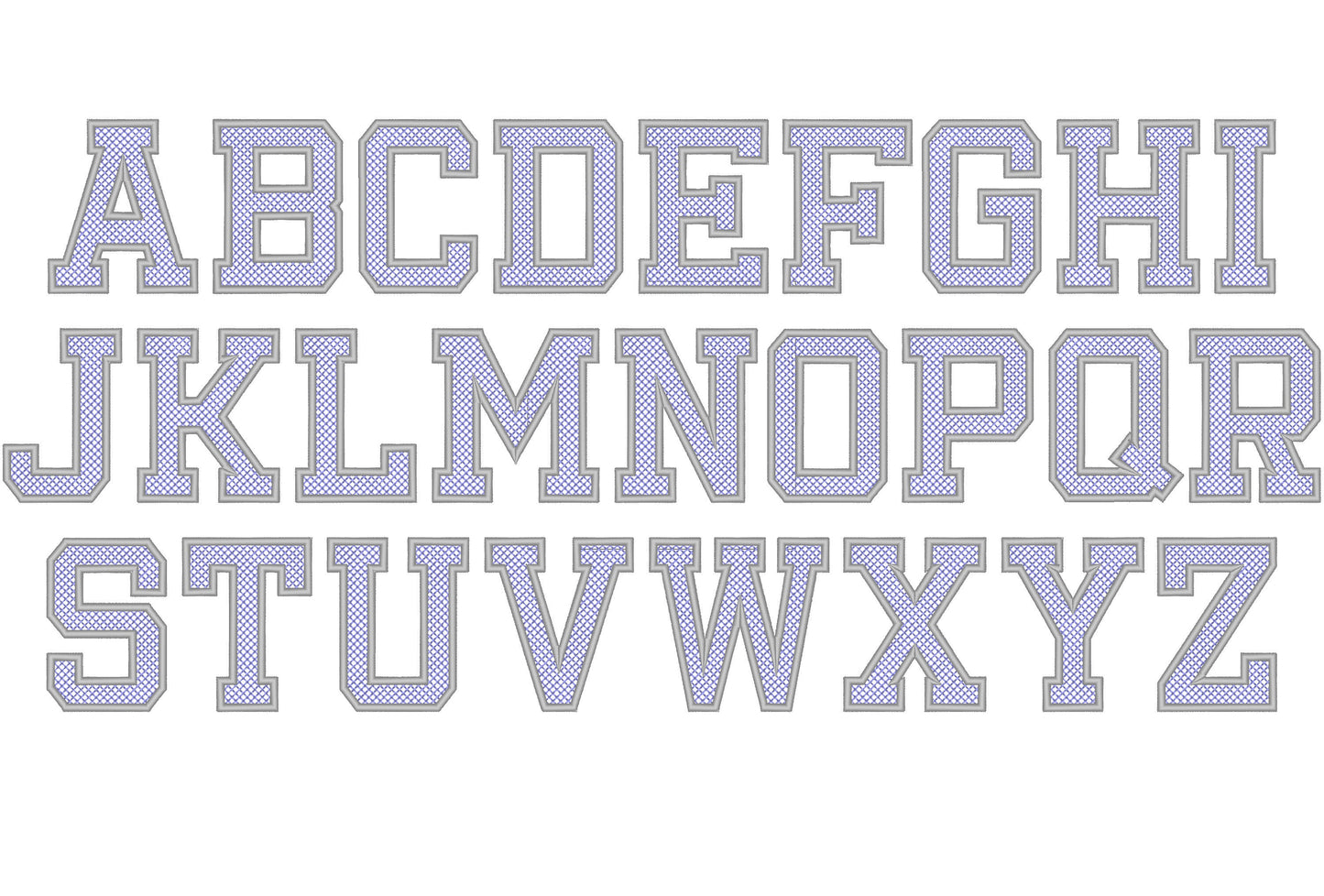 Diamond Quilt Glitter HTV Font
