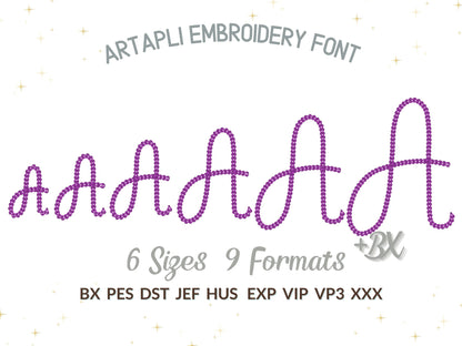 Bold Dense Chain Stitch Script Font