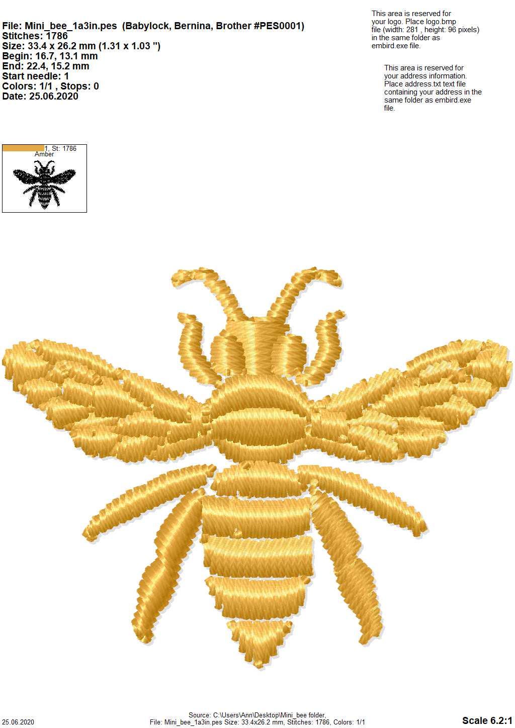 Little add on Bee embroidery design machine embroidery designs fill