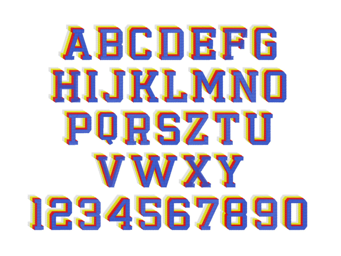 Shadow 4 Layers Pop Art Font