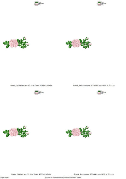 Accent Mini Rose Flower Branch