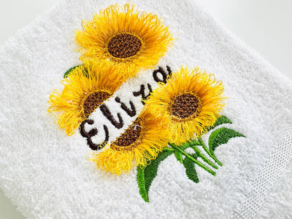 Split Sunflower and mini Font SET Fringed Fluffy Fringe Flower machine